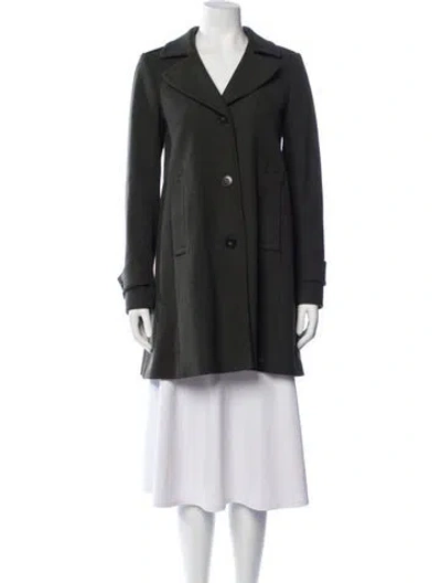 Pre-owned Theory Coat In Green