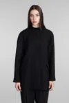 Theory Coat In Black Wool In Black