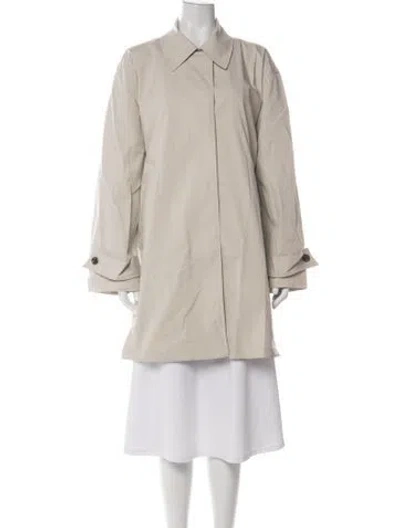 Pre-owned Theory Coat In Neutrals
