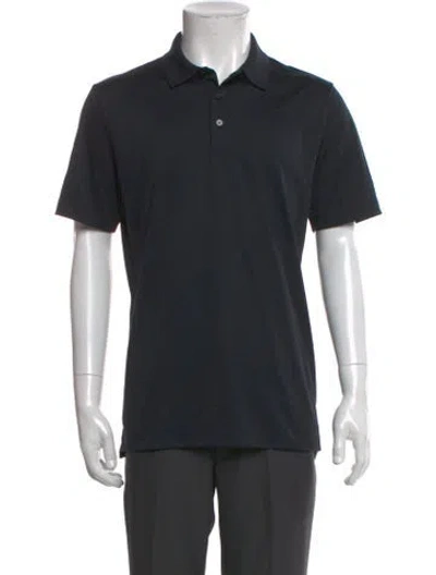 Pre-owned Theory Collar Short Sleeve Polo Sweater In Gray