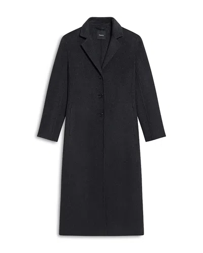 Theory Collared Elongated Blazer Coat In Black
