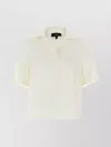 Theory Collared Silk Polo Shirt With Short Sleeves