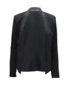 Theory Collarless Blazer In Black Polyester In Black