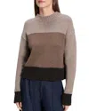 Theory Colorblock Sweater In Felted Wool-cashmere In Light Bright