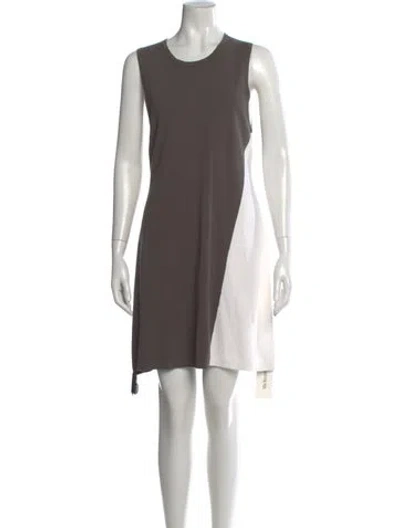 Pre-owned Theory Colorblock Pattern Knee-length Dress In Multi