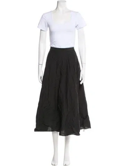 Pre-owned Theory Colorblock Pattern Skirt Set In Black