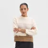 Theory Color-block Crewneck Sweater In Ivory Multi