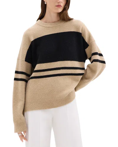 THEORY COLORBLOCK WOOL & CASHMERE-BLEND SWEATER