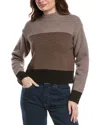 Theory Colorblocked Wool & Cashmere-blend Pullover In Brown