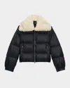 Theory Combo Collar Down Puffer Jacket In Black