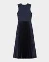 Theory Admiral Crepe Sleeveless Dress In Nocturne Navy
