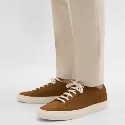 Theory Common Projects Men's Original Achilles Sneakers In Tabacco