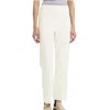 Theory Compact Crepe Cropped Flare Pant In Wax In White