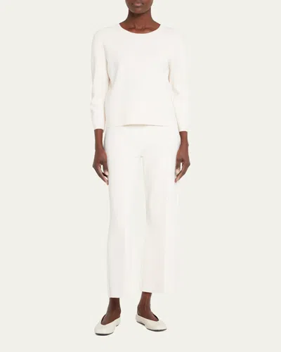 Theory Compact Crepe Cropped Flare Pants