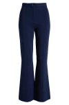 Theory Compact Crepe Flare Pants In Midnight