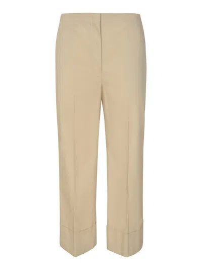 Theory Concealed Straight Trousers In Sand