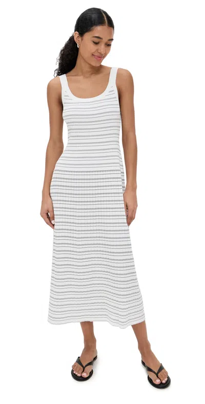 Theory Contrast Dress White/black