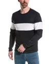 Theory Men's Striped Crewneck Henley In Black
