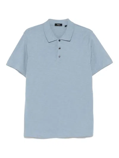 Theory Cosmos Polo Shirt In Blue