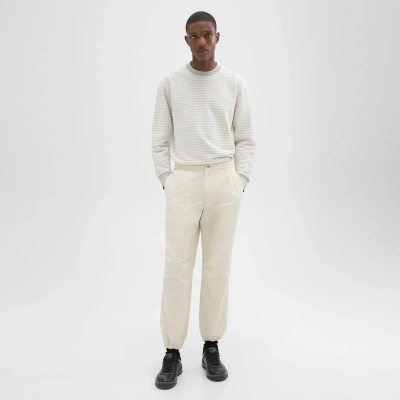 Theory Cotton-blend Jogger Pant In Ecru