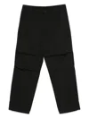 Theory Cotton-blend Loose-fit Trousers In Black