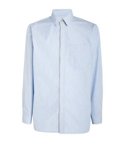 Theory Cotton-blend Shirt In Blue