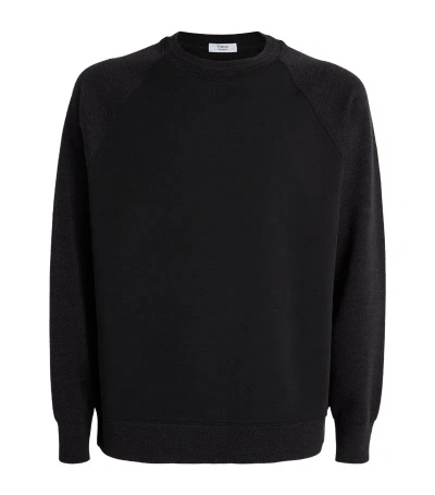 Theory Cotton-blend Sweatshirt In Black