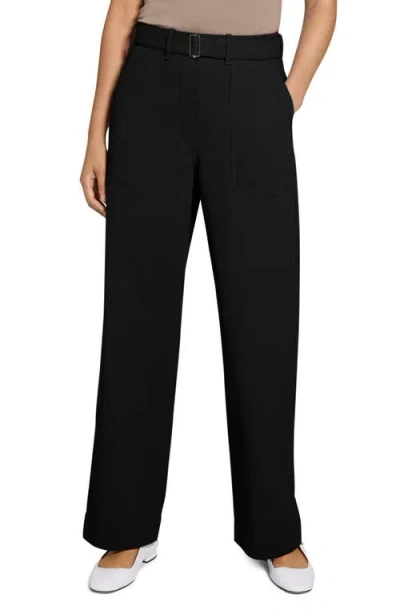 Theory Cotton Blend Utility Pants In Black