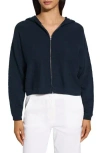 Theory Knit Sweatshirt With Zipper In Blue