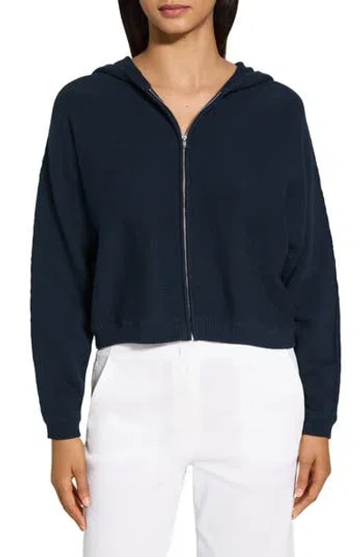 THEORY THEORY COTTON BLEND ZIP-UP HOODIE