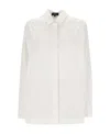 Theory Buttoned Oversize Shirt In White