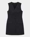 Theory Sleeveless Blazer With Dart Detailing And V-neckline In Black