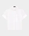 Theory Patch Pocket Shirt In Good Cotton In White