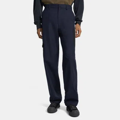 Theory Cotton Gabardine Cargo Pant In Blue