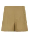 Theory Cotton Shorts With Back And Side Pockets In Beige