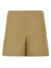 Theory Cotton Shorts With Back And Side Pockets In Beige