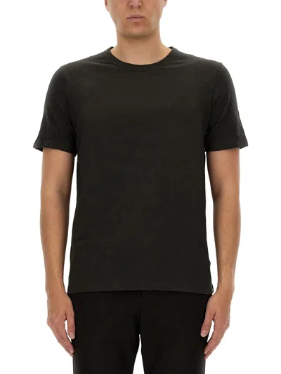 Theory Cosmos Essential Slub Cotton T-shirt In Black Multi