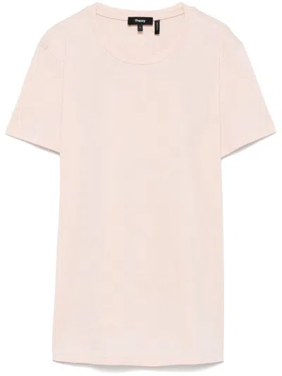 Theory Cotton T-shirt In Pink