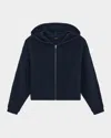 Theory Knit Sweatshirt With Zipper In Navy