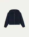 Theory Knit Sweatshirt With Zipper In Navy