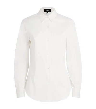 Theory Cotton-blend Shirt In White