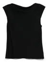Theory V-neck Blouse In Admiral Crepe In Black