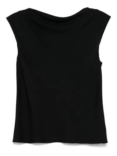 Theory Cowl-neck Blouse In Black