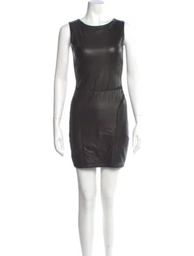 Pre-owned Theory Cowl Neck Mini Dress In Black