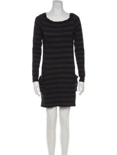 Pre-owned Theory Cowl Neck Mini Dress In Black