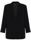 Theory Rolled-sleeve Shawl Collar One-button Jacket In Black