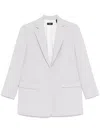 Theory Relax Blazer In Admiral Crepe In Silver