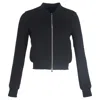 Theory Crepe Bomber Jacket In Black Triacetate In Black