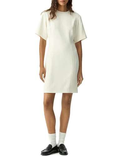 Theory Crepe Boxy Sleeve Dress In White