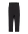 Theory Treeca Virgin Wool Flannel Cropped Pull-on Pants In Black